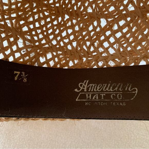 American Hat Co. Tumble Weave Straw High Crown Cowboy Hat  7 3/8\